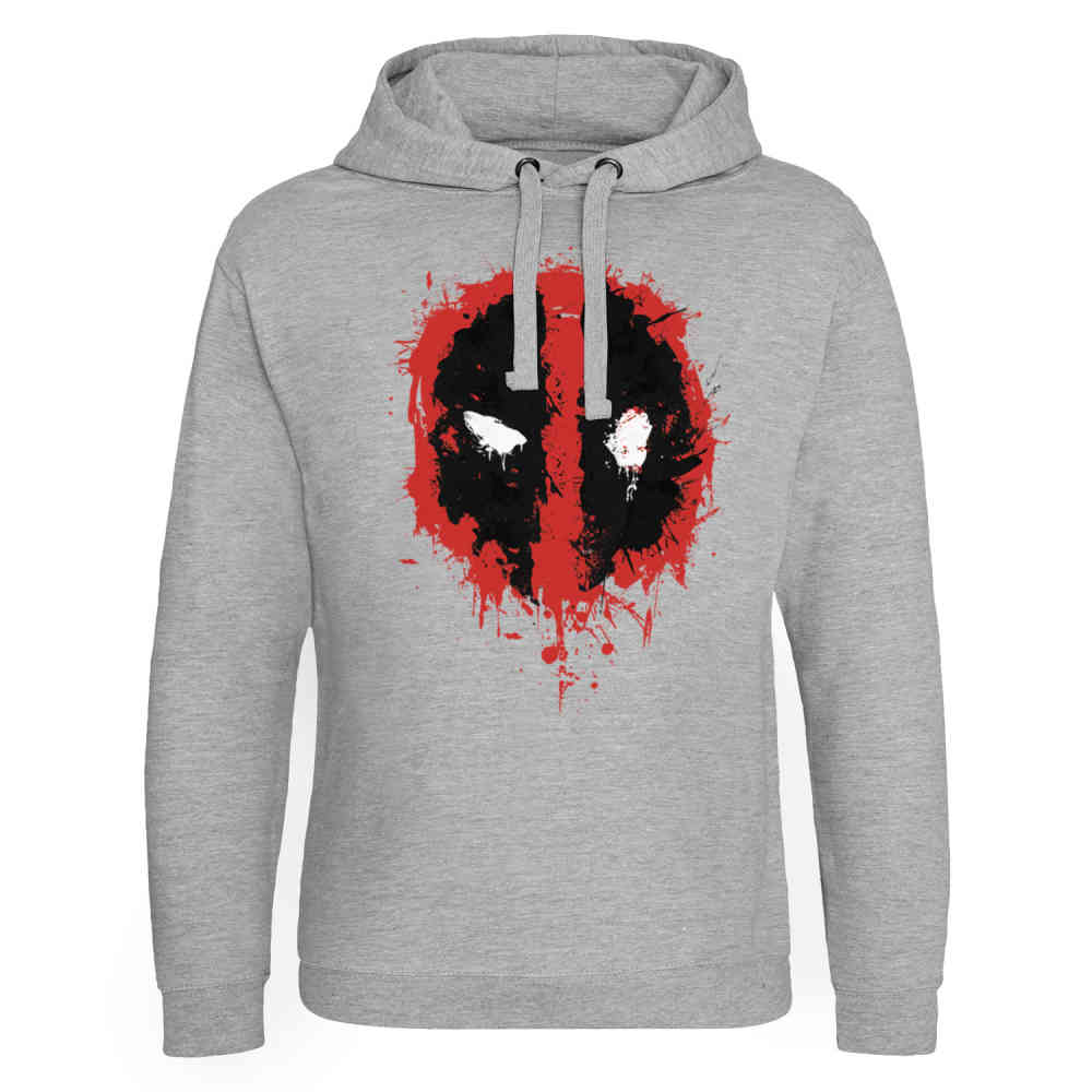 Marvel Marvel Deadpool Hoodie Splash Icon Grey | Attitude Europe Deadpool hoodie | Etsy